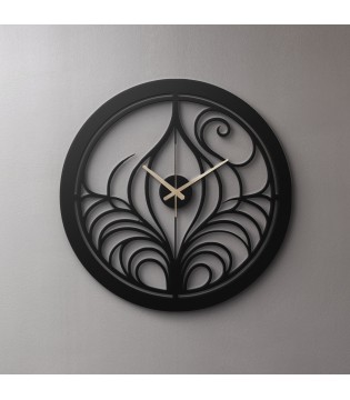 Metal wall clock with...