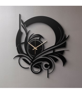 Abstract swirl design black...