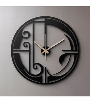 Modern Art Deco Black Metal...