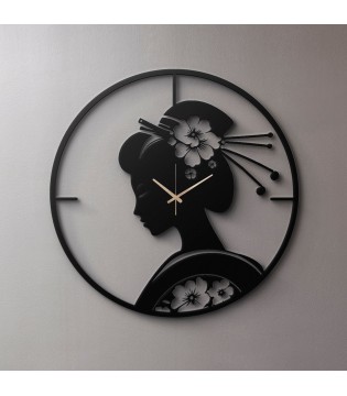 Geisha silhouette black...